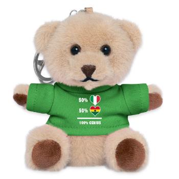 Ghana and Italy flags 100% genius - Teddy Keyring - green - Front