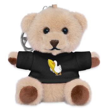 Ente Surfen Surfbrett Sommer - Teddy Schlüsselanhänger - Schwarz - Vorne