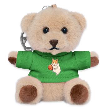 Hamster Basketballspieler Basketball - Teddy Schlüsselanhänger - Grün - Vorne