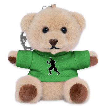Disc Golf Hoodie Lustig – Baum-Treffer-Spezialist - Teddy Schlüsselanhänger - Grün - Vorne