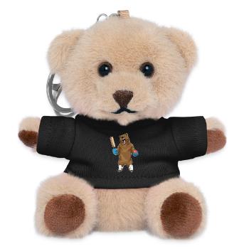Bear Cricket Cricket Bats - Teddy Keyring - black - Front