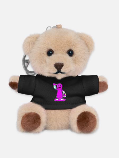 Schachfigur Bauer Schach - Teddy Schlüsselanhänger - Schwarz