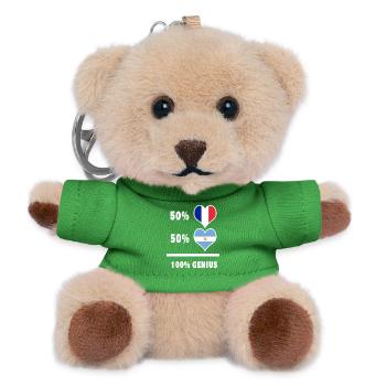 100% tolle Flagge von Argentinien und Frankreich - Teddy Schlüsselanhänger - Grün - Vorne