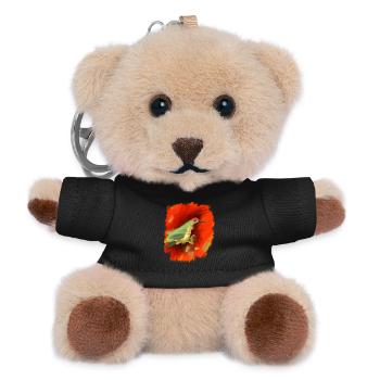 Gift in Red and Green, great, high quality - Teddy Keyring - black - Front