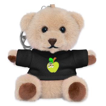 Pomme chenille - Porte-clés ourson - noir - Devant