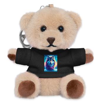 Wolf - Teddy Schlüsselanhänger - Schwarz - Vorne