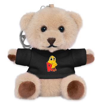 Rente Rentner - Teddy Schlüsselanhänger - Schwarz - Vorne