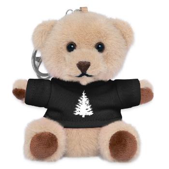 Tanne Tannenbaum Symbol icon Wald Grafik Outdoor - Teddy Schlüsselanhänger - Schwarz - Vorne
