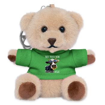 Not Your Mom Not Your Milk Vegan Veggie Vegetarian - Teddy Keyring - green - Front