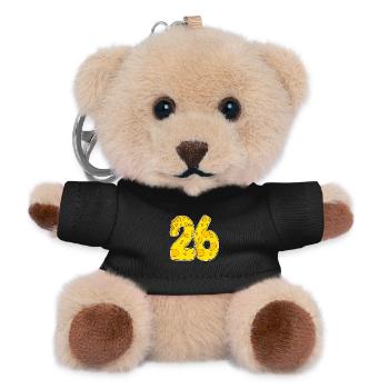 26 years of Lustig Käse - Teddy Keyring - black - Front