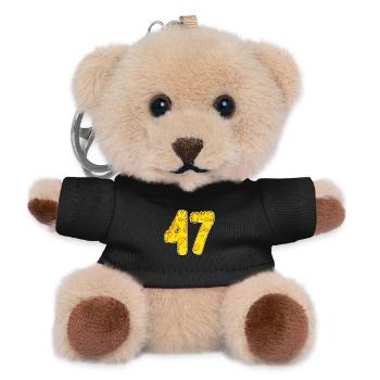 47 years of Lustig Käse - Teddy Keyring - black - Front