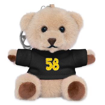 58 years of Lustig Käse - Teddy Keyring - black - Front