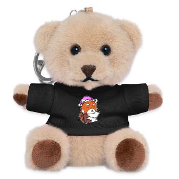 Westlicher Kleiner Panda - Teddy Schlüsselanhänger - Schwarz - Vorne