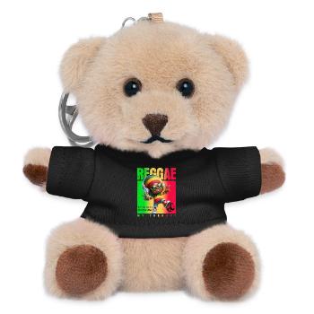 Reggae my therapy Rastaman - Teddy Keyring - black - Front