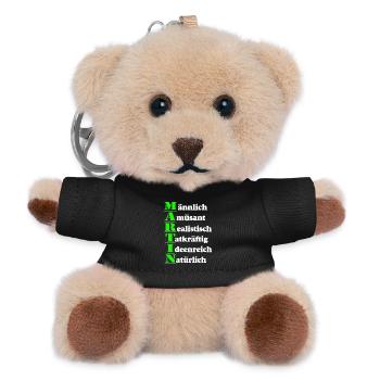 Martin , Vorname,Namensschild,Name,Fun Shirt (25) - Teddy Schlüsselanhänger - Schwarz - Vorne