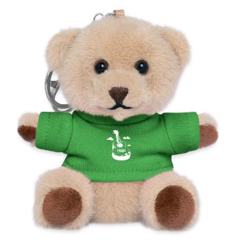 Ukulele Cartoon Look - Teddy Schlüsselanhänger - Grün - Vorne