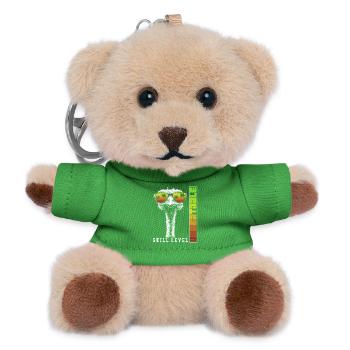 Unbeatable Strauß Sonnenbrille Vogel Geschenk - Teddy Schlüsselanhänger - Grün - Vorne