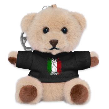 Italian flag, Italian pride - Teddy Keyring - black - Front