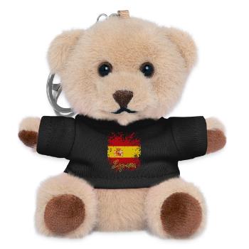 Spanish pride, flag of Spain - Teddy Keyring - black - Front