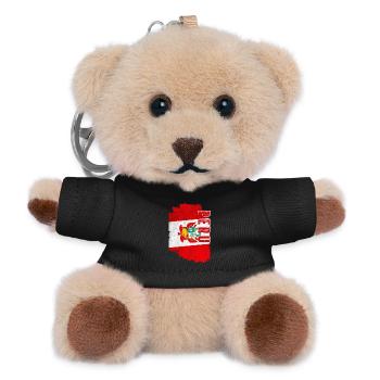 Vertical Peruvian flag, Peruvian pride - Teddy Keyring - black - Front