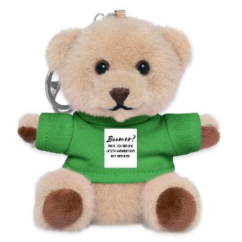 Generation mit Stil Spruch - Teddy Schlüsselanhänger - Grün - Vorne