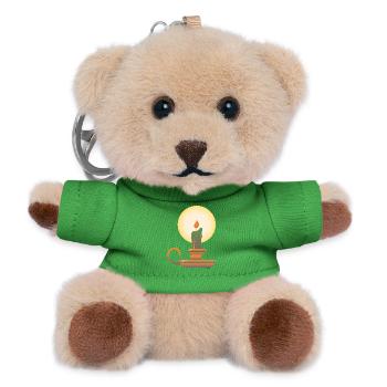 Candlestick | candlestick public Domain graphic - Teddy Keyring - green - Front