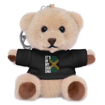 Jamaikanischer Vater Fußabdruck Jamaikanische Flagge - Teddy Schlüsselanhänger - Schwarz - Vorne
