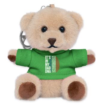 Französische Flagge, französischer Papa-Fußabdruck - Teddy Schlüsselanhänger - Grün - Vorne