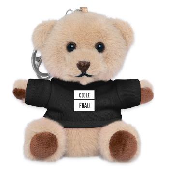 Coole Frau - Teddy Schlüsselanhänger - Schwarz - Vorne