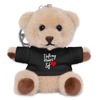 J’ai quitté mon cœur San Francisco Love - Porte-clés ourson - noir - Devant