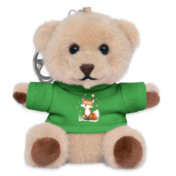 Fuchs und Sterne - Teddy Schlüsselanhänger - Grün - Vorne