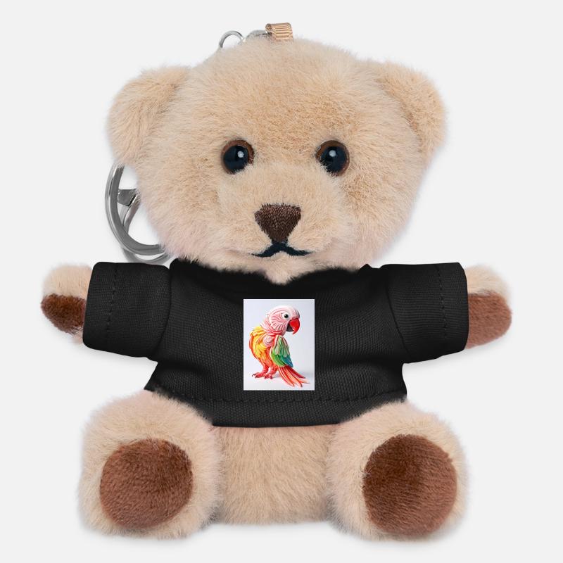 Colorful Candy Parrot - Teddy Keyring - black
