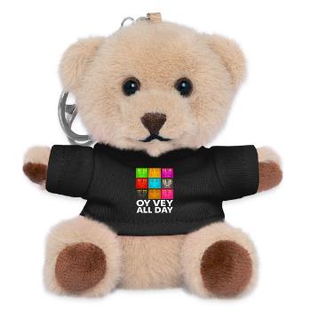 Oy Vey Toute la journée Drôle Hanoukka cadeau Idée de Costume - Porte-clés ourson - noir - Devant