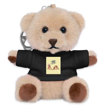 Today the worm is in! - Teddy Keyring - black - Front