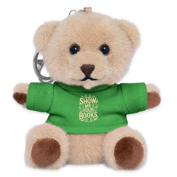 Show Me Your Books Leseratte Buch Lesen Bücher - Teddy Schlüsselanhänger - Grün - Vorne