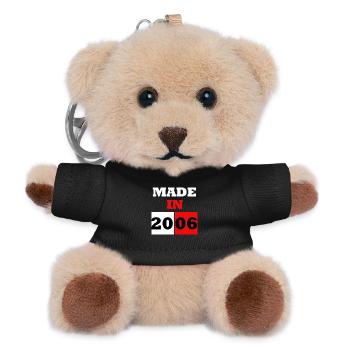 Hergestellt im Jahr 2006 Jubiläum - Teddy Schlüsselanhänger - Schwarz - Vorne