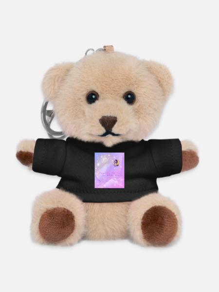 Dream Big, Little Star | Magical Moon & Girl Design - Teddy Keyring - black