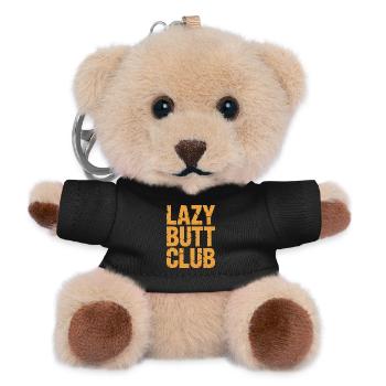 Lazybuttclub Gym Fitness Workout - Teddy Keyring - black - Front