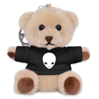 Cosmic Alien Silhouette Minimal - Teddy Keyring - black - Front