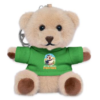 Puffin Papageientaucher - Teddy Schlüsselanhänger - Grün - Vorne