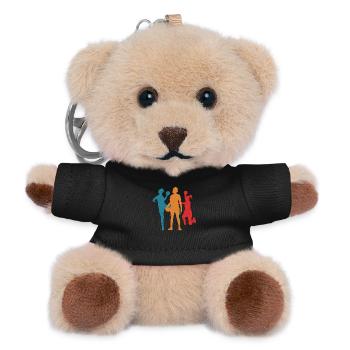 Handball Handballspielerin Frauen Handballerin - Teddy Schlüsselanhänger - Schwarz - Vorne