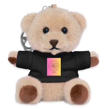 Libra Zodiac Circle Balance - Teddy Keyring - black - Front