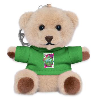 Pik-Ass-Karte - Teddy Schlüsselanhänger - Grün - Vorne