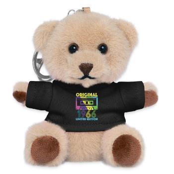 Originalkassette von 1966 60th Anniversary 60 Year Tee - Teddy Schlüsselanhänger - Schwarz - Vorne