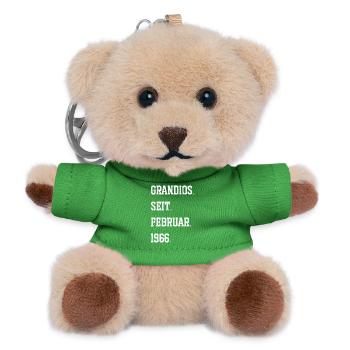 60. Geburtstag Februar 1966 - Teddy Schlüsselanhänger - Grün - Vorne
