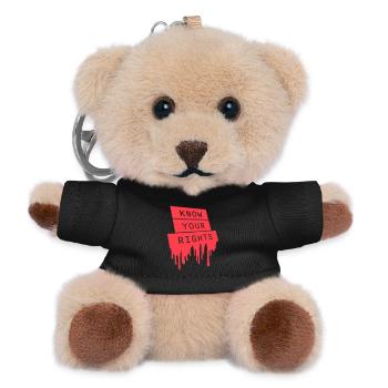 Know Your Rights Activism Justice Freedom - Teddy Keyring - black - Front