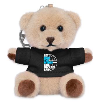 Heal the World - Teddy Schlüsselanhänger - Schwarz - Vorne