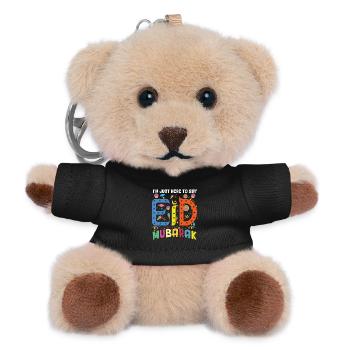 Here To Say Eid Mubarak Ramadan Islamic Muslim - Teddy Keyring - black - Front