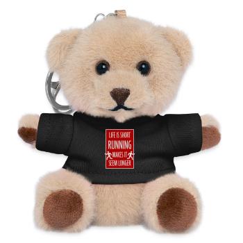 Life Is Short Running Makes It Seem Longer Funny - Teddy Keyring - black - Front