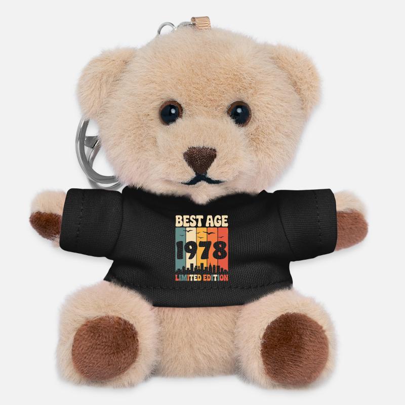 1978 Retro Birthday 1978 Vintage 1978 - Teddy Keyring - black